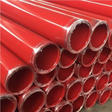 ASTM A795 Χαλύβδινος σωλήνας κόκκινου χρώματος με αυλακωτά άκρα